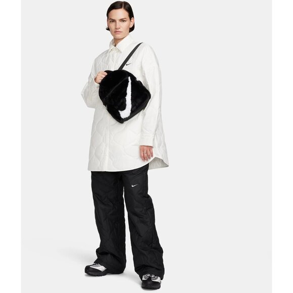 Nike Faux Fur Small (MINI) Backpack Black & White FB3049-010 NWT main image 6